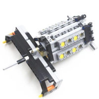 MOC Building Blocks Self-Locking Bricks Technical Parts 200pcs Super Car W16 Engine compatible with Lego 42083 for Kids Boys Toy