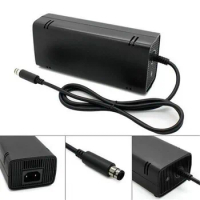 50pcs/lot Black US Plug AC Adapter Charging Charger Power Supply Cord Cable for Xbox 360 E Brick Game Console