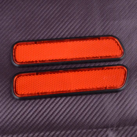 1 Pair Plastic Universal Fender Side Reflector Reflective Sticker Marker Red for Car Trailer Motorcycle