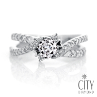 【City Diamond 引雅】『說好的幸福』天然鑽石50分白K金戒指 鑽戒