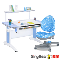 【SingBee 欣美】寬122cm 兒童桌椅組TIK-03+SB138(書桌椅 兒童桌椅 兒童書桌椅 升降桌)