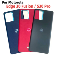 Glass Back Cover For Motorola Edge 30 Fusion Moto S30 Pro Battery Cover Rear Housing Panel Case Replacement  XT2243-1 XT2243-2