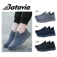 B35 Batavia Baru Sepatu Pria Fashion Olahraga Nyaman Pria Rajut Terbang Yang Premium Bernapas Hitam 