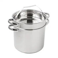 Stainless Steel 8-Quart Multi-Cooker with Glass Lid