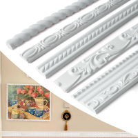 Self-Adhesive Flexible Crown Molding PVC Ceiling & Wall Decoration Trim – 0.7IN*0.28IN 10 FT Roll Pe