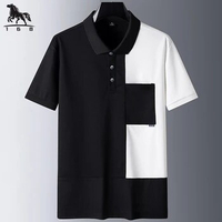 polo shirt men M-6XL 7XL 8XL high quality summer new Ice silk Men's Short-sleeved polo shirt business casual mens polo shirt 115