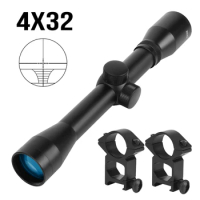 4x32 Compact Rifle Scope Hunting Optical Riflescope Crosshair Optics Hunting Scope Airsoft Sniper Scopes 11/20mm Rail
