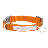 tails&amp;me 尾巴與我 經典尼龍帶項圈 單色系列 暖橘色 寵物項圈 頸圈 狗頸圈 寵物頸圈 項圈 狗項圈 | 艾爾發寵物
