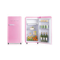 【滿額現折$330 最高3000點回饋】  【SAMPO】 聲寶 99公升一級能效歐風美型冰箱(粉色) [SR-C10(P)] 含基本安裝【三井3C】