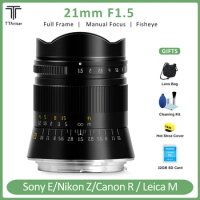 TTArtisan 21mm F1.5 Full Fame Large Aperture Fixed Focus Lens for Leica M Mount M240 Sony E FE A73 Nikon Z Z7 Canon R RP Camera
