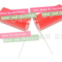 100pc MKP 400V 2.2uf Red long copper leads Axial Electrolytic Capacitor audio amp