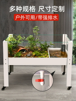 公司貨 免運可開票 黃緣龜飼養箱半水龜專用造景生態缸帶水盆綠植超大玻璃烏龜水陸缸 快速出貨