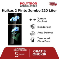 Kulkas polytron 2 Pintu Belleza 260 liter PRW 29MO - free pengiriman serang cilegon prw23mo
