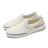 【VANS】懶人鞋 Slip-On Reconstruct 男鞋 女鞋 白 藍 可撕開鞋面 皮革 情侶鞋 休閒鞋(VN000BW4FS8)
