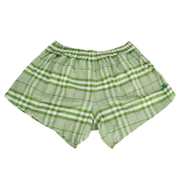 BURBERRY 經典格紋棉質居家短褲-綠色