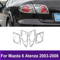 Chrome Taillight Frame For Mazda 6 M6 Atenza 2003-2005 2006 2007 2008 Rear Light Lamp Cover Sticker 