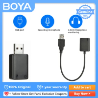 BOYA BY-EA2/EA2L USB External Sound Card Desktop Laptop USB to 3.5mm Headset Microphone Audio Box Adapter Accessories