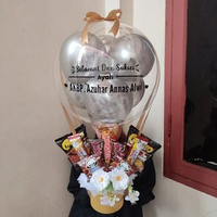 [Kaisha.MS] Balon bucket snack bloom box bouquet balon Pesta Tosca pita Tosca,Silverqueen