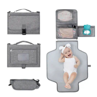 Portable Diaper Changing Pad Portable Baby Changing Pad with Pockets Waterproof Travel Diaper bag Changing Station Kit Baby Gift