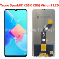 ใช้บังคับ Tecno การถ่ายทอดเสียง Spark8C หน้าจอประกอบ KG5K KG5J Vision3 หน้าจอ LCD ภายใน LCD