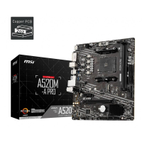 MSI A520M-A PRO 主機板 (AMD AM4 / MATX)(MB-RA52MAP)
