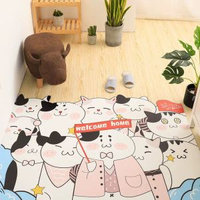 其他品牌 - 皮革可擦洗門口地墊進門地毯入戶門家用門墊臥室卡通腳踩墊可裁剪