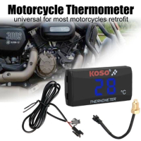 12V Motorcycle Thermometer 0~120°C Monitor With Sensors Temperature Meter Water Tank Test Gauge Instrument Cluster Warning Kit