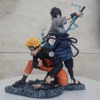 Naruto Figures Uzumaki Naruto Uchiha Sasuke Action Figure Shippuden Anime Statue Pvc Model Figurine Collection Periphery Toys