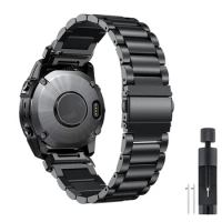 Stainless Steel Watch Strap for Garmin Fenix 7 7X 6 6X Pro 5 5X Plus Epix Bracelet Band Fenix3 3HR 22mm 26mm Metal Wristband