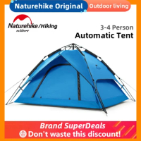 Naturehike 3-4 People Automatic Tent Outdoor Portable Camping Tent Waterproof Nature hike Tourist Quick Automatic Opening Tent