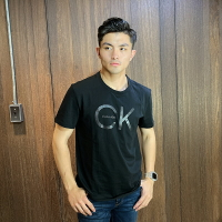 美國百分百【全新真品】 Calvin Klein T恤 CK 短袖 T-shirt 短T 大Logo 黑色 CA66