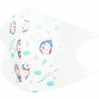 小禮堂 哆啦A夢 兒童不織布口罩組 立體口罩 拋棄式口罩 兒童口罩 (10入 藍 雲朵)