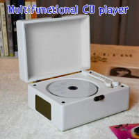 Retro Suitcase, Remote control ,large capacity battery Desktop Bluetooth 5.1 CD Player with Speaker, Dual Stereo Speakers