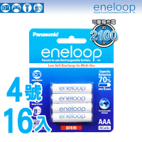 Panasonic eneloop低自放4號鎳氫充電電池eneloop低自放鎳氫充電電池 4號/AAA 16入(優惠組合/大量優惠)