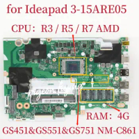 NM-C861 Mainboard for IdeaPad 3-15ARE05 Laptop Motherboard CPU:R3-4300U R5-4500U R7-4700U AMD RAM:4G FRU:5B20S44306 Test OK