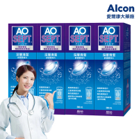 Alcon 愛爾康 AO耶歐雙氧隱型眼鏡保養液360ml x4瓶組(保養液.隱形眼鏡藥水)