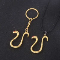 Anime One Piece Boa Hancock Snake Jewelry Keychain Necklace Metal Pendant Figure Model Gift