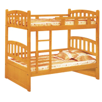 【唯熙傢俱】彼得檜木色3.5尺雙層床(臥室 房間組 宿舍床 高架床 雙層床 單人床)