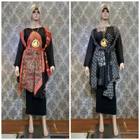 Atasan Adora Batik Viscose Sutra | Atasan Pesta Batik Viscose Sutra - Modeluv Kain Lembut Wanita