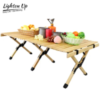 Tourist Folding Nature Hike Roll Table Camping Portable Outdoor Garden Backpacking Camp Desk Barbecue Desk Supplies Lightweight