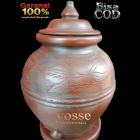 padasan gentong wudhu tanah liat kapasitas 20 liter padasan grabah sehat alami bergaransi uang kemba