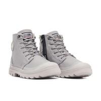 PALLADIUM PAMPA RCYCL LITE+WP+ ZIP 巧克力大底 橘標 防水靴 休閒鞋 男女款 灰色 74066071