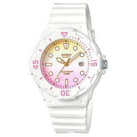 【CASIO 卡西歐】LRW-200H-4E2運動風格繽紛色彩指針錶款(學生最愛 防水100米)
