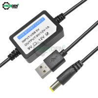 DC-DC 5V to 9V 12V 1A Step Up USB Boost Cable Booster Power Converter Adapter USB DC Cord Plug 5.5x2.1mm for Power Bank