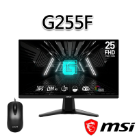 【滑鼠組】msi微星 G255F 24.5吋 電競螢幕(24.5/1920x1080/16:9/180Hz)