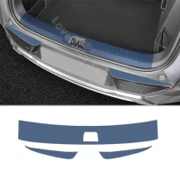 For BYD Yuan Plus Atto 3 2021 2022 2023 Car PU Leather Exterior Rearguards Rear Bumper Trunk Fender Sill Plate Protector Sticker