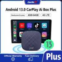 Carlinkit CarPlay Ai Box Android 13 CarPlay Wireless Android Auto 4+64G Qualcomm 6125 Smart Android Car TV Box For Volvo VW Kia