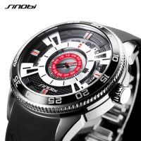 SINOBI 2021 High Quality Creative Car Dashboard Watches Men's Luxury 100% Stainless Steel Wristwatches Sports Clock Reloj Hombre