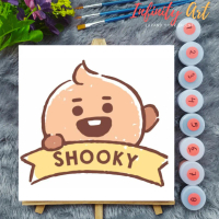 Paint by Number [ BTS BT21 ] Shooky Army Suga Fanbase Paint By Number Anime 20x20 cm Paint by Number