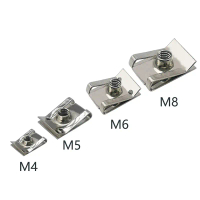 Klip Jenis U Keluli Tahan Karat, 10pcs, dengan Benang, Tersedia dalam saiz M6, M5, M4, M8, 8mm, 5mm,